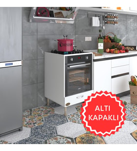 Kenzlife ankastre modülü kabini polonyum byz fırın ocak dolabı özel boy ayarlı ayaklı kapaklı (Karışık)