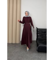 Quenn Model Coupra Model Kumaş Kemer Detaylı Elbise