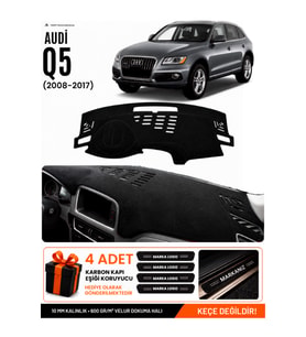 AUDİ Q5 (2008-2017) Uyumlu Torpido Örtüsü Torpido Kılıfı - Siyah