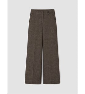 LCW EVERYDAY Kahverengi Geniş Paça Ekose Kadın Kumaş Pantolon