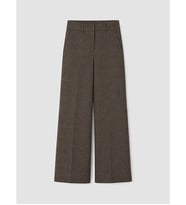 LCW EVERYDAY Kahverengi Geniş Paça Ekose Kadın Kumaş Pantolon