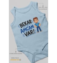 Bekar Amcam Var! Sıfır Kol Bebek Zıbını %100 Pamuk