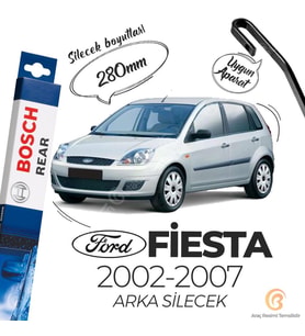 Bosch Rear Arka Silecek Ford Fiesta 2002-2007 ile uyumlu (Siyah)