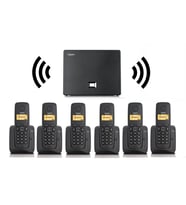 Gigaset 6 Dahili Dect Telsiz Kablosuz Telefon Santrali Siyah