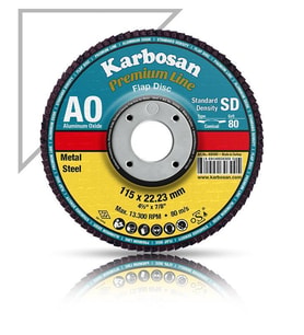 Karbosan Flap Disk Zımpara 115mm - 80 Kum (Siyah)