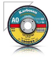 Karbosan Flap Disk Zımpara 115mm - 80 Kum (Siyah)