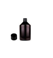 250ml kahverengi plastik düz kapaklı şişe, 24 adet, plastik şişe, esans şişesi, medikal şişe, kozmetik şişe, ecza şişesi