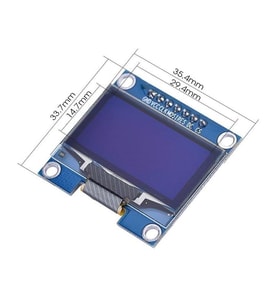 1.3 İnç 128x64 Beyaz OLED Grafik Ekran Modülü - I2C/SPI Destekli Arduino ve Raspberry Pi Uyumlu LCD