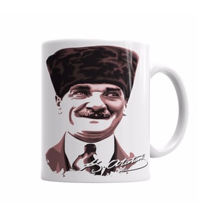 mustafa kemal atatürk  6 Kupa Bardak Porselen