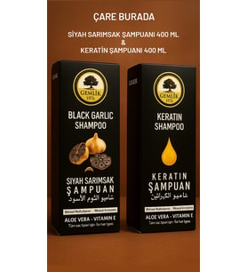 Siyah Sarımsak Şampuanı (400 Ml) + Keratin Şampuanı (400 Ml)