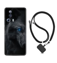 Xiaomi Mi 13 Lite Kılıf Resimli Boyun Askılı İpli Desenli Silikon Series Dark Wolfs 1834