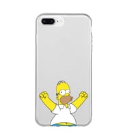 Iphone 7 PLUS - 8 PLUS Uyumlu Simpson Tasarımlı Şeffaf Telefon Kılıfı