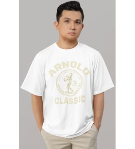 Tasarım Arnold Classic Bodybuilding Fitness Sporcu Baskılı Unisex Oversize Tişört