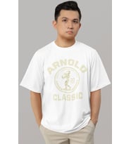 Tasarım Arnold Classic Bodybuilding Fitness Sporcu Baskılı Unisex Oversize Tişört