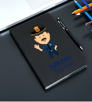 Kişiye Özel Trafik Polisi Tasarımlı  Defter Ve Kalem Seti