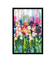 Çiçek Temalı Dekoratif Hediye Not Kartı & Kartpostal  10x15 cm (Sarı-Yeşil-Kahverengi-Beyaz)