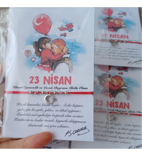 3 Adet 23 Nisan Özel Ay Yıldız Figürlü Minimal İp Bileklikler