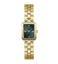 GUESS GUGW0865L8 YEŞİL KADRAN ALTIN KAPLAMA DİKDÖRTGEN KADIN KOL SAATİ