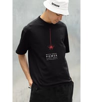 With Great Power Comes Great Responsibility Yazılı Unisex Oversize Örümcek Adam Tişört