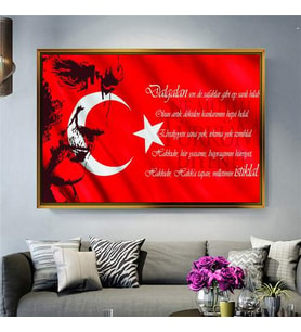 Altın Çerçeveli dekoratif tablo l1170 (Gold)