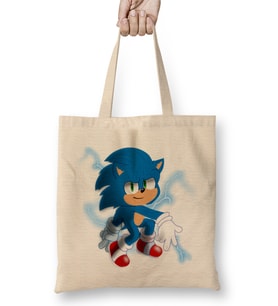 Sonic The Hegdehog Blue Blur Bez Çanta Uzun Saplı