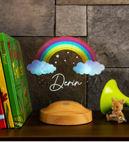 Kendin Tasarla Gökkuşağı Kız Çocuk Hediyesi Rainbow Doğum Günü Led Gece Lambası, Çocuk Odası Aydınlatması, Erkek Bebek, Kız Bebek