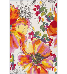 Eliana Home Baskılı, Yıkanabilir Kaymaz Taban Salon Halısı LNA1100 100x150 cm (Kırmızı)