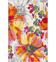 Eliana Home Baskılı, Yıkanabilir Kaymaz Taban Salon Halısı LNA1100 100x150 cm (Kırmızı)