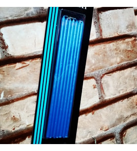 7 ADET PARLAK METALİK MAVİ İNCE UZUN PASTA MUMU MAVİ DOĞUM GÜNÜ MUMU MAVİ PASTA MUMU BLUE CANDLE