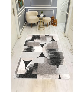 Modern Desenli Dijital Baskı Kaymaz Taban Halı H1117