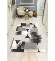 Modern Desenli Dijital Baskı Kaymaz Taban Halı H1117