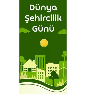 Dünya Şehircilik Günü Temalı Fotoğraf Panosu Branda 100x200