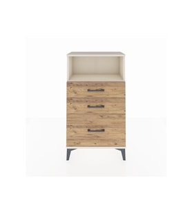 Arges Komodin Tek Raflı 3 Çekmeceli 60x30x106 Aytaşı-Çam