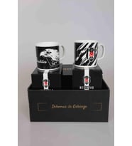 DEKOMUS GIFT BOX ÖZEL KUTULU LİSANSLI 2'Lİ BEŞİKTAŞ KUPA (Beyaz)