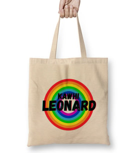 Kawhi Leonard - Basketball gifts Vintage Retro Rainbow Quotes For BOYS AND Dad Bez Çanta Uzun Saplı