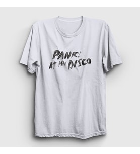 Presmono Unisex Beyaz Brush Panic! at the Disco T-Shirt 72157tt (Beyaz)
