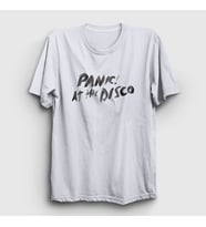 Presmono Unisex Beyaz Brush Panic! at the Disco T-Shirt 72157tt (Beyaz)