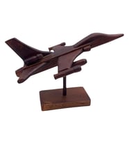 Dekoratif Ahşap F-16 Uçak Savaş Uçağı Kaideli Model F16 20x28cm