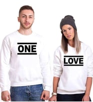 Tshirthane One Love Sevgili Kombinleri Sweatshirt Kombini (Tek Ürün Fiyatıdır.)