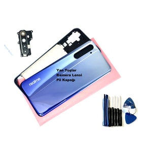 Oppo Reno 6 KASA Arka Pil Batarya Kapağı (TAMİR SETİ) MAVİ