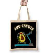 Cute & Funny Avo Cardio Avocado Cardio Pun Gym Bez Çanta Uzun Saplı