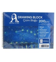 SÜDOR MN25-2 MONA LISA SPİRALLİ RESİM DEFTERİ - ÇİZİM BLOĞU 25x35cm 200gr. 15YP.