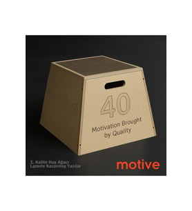 Motive Jump Box 40 cm Kaydırmaz Yüzeyli Ahşap Atlama Kutusu Monteli