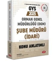 2025 GYS Orman Genel Müdürlüğü Şube Müdürü Konu Anlatımlı