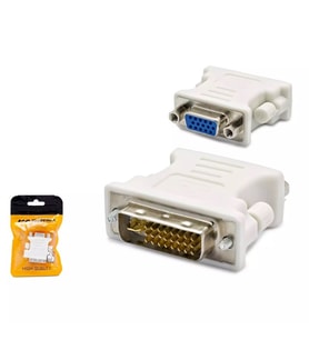 Hadron HDX1261 DVI-I (24+5) Erkek to VGA Dişi Çevirici Adaptör Beyaz