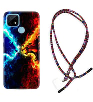 Realme C11 C21 C21Y C25Y C11 2021 Kılıf Boyun Asklı Rasta Silikon Red Blue Leon 1714