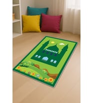 Yeşil Cami Temalı Unisex Çocuk Seccadesi CS06