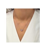 925 Ayar Gümüş Rose Minimal Kelebek Kadın Kolye