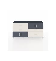 Hyperion Konsol 5 Raflı 3 Çekmeceli 3 Kapaklı 176x44x99 Antrasit-Antrasit/Aytaşı