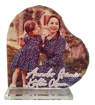 Anneler gününe Özel Resim Baskılı Kristal Plaket, Hediye Resimli kristal plaket